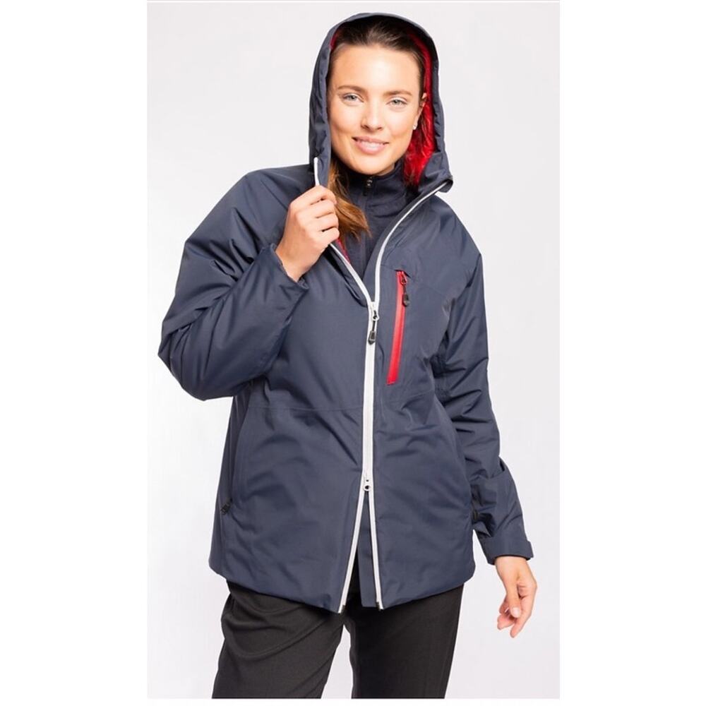 Navy Chick Fil A Manager’s Female Northeast 8 Jacket Quilted Red Interior- L